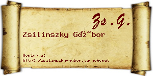 Zsilinszky Gábor névjegykártya