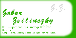 gabor zsilinszky business card